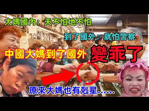 中國大媽國內：天不怕地不怕，在國外：一見警察就害怕！國內囂張跋扈，國外遭遇鐵拳，真是大快人心.........
