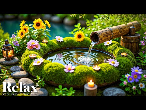 Relaxing Music for Healing + Bamboo Water Sounds 🌿 Insomnia Relief, Calm Anxiety & Deep Relaxation