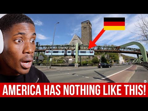 American Reacts to Germany's Insane Suspension Railway In Wuppertal