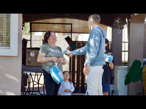 Asking Strangers For Food On Thanksgiving Day, Then Paying Their Rent