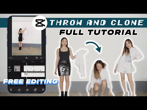Throw Clothes And CLONE Twin, CapCut FULL Tutorial For Reels/Tiktok- FREE mobile video editing