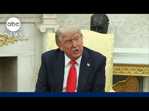 Trump takes questions as he hosts German chancellor at the White House