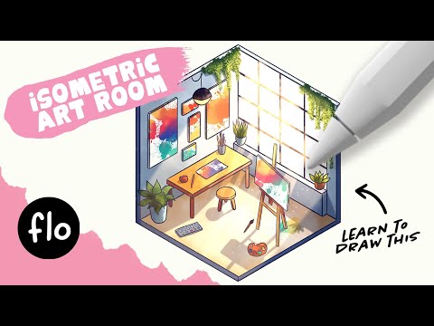 Easy Isometric Room Drawing Tutorial for Procreate