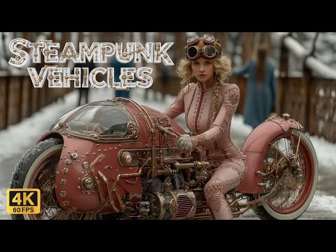 BRASS STREETS OF NEW YORK CITY (Part 5 of Series) Epic Steampunk Vehicles, AI Art, 4K