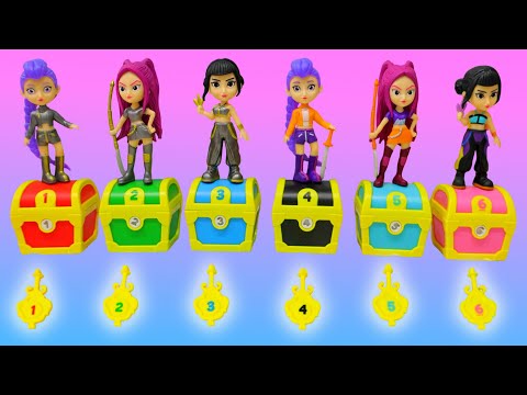 KPop Demon Hunters Movie Color Chests with Puzzles and Coloring Activities for Kids