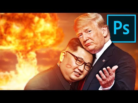Photoshopping DONALD TRUMP and KIM JONG UN ❤️❤️