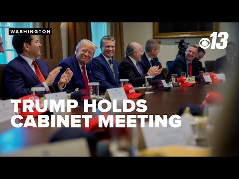 Donald Trump holds a cabinet meeting