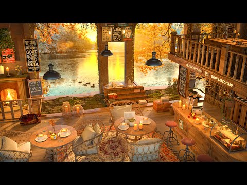 4K Bookstore Ambience with Relaxing Jazz Music and Crackling Fireplace for Relax, Study & Work