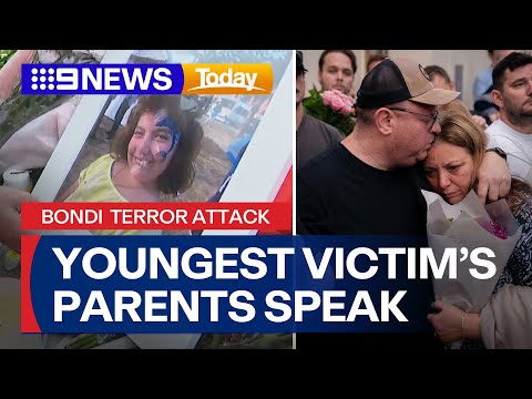 Parents of youngest victim in Bondi Beach attack speak for the first time | 9 News Australia