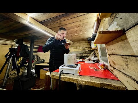 Life in the taiga. Tracked the beast. Two days of hunting in the ice holes.