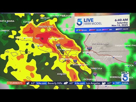Heavy, consistent rain arrives in Southern California