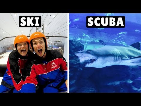 SKI & SCUBA INSIDE A MALL! Dubai Mall & Mall of the Emirates