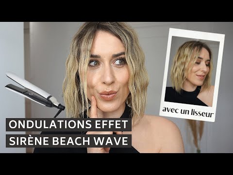Tuto ondulations sirène / beach wave avec un lisseur