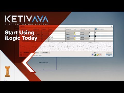 Start Using iLogic Today | Autodesk Virtual Academy