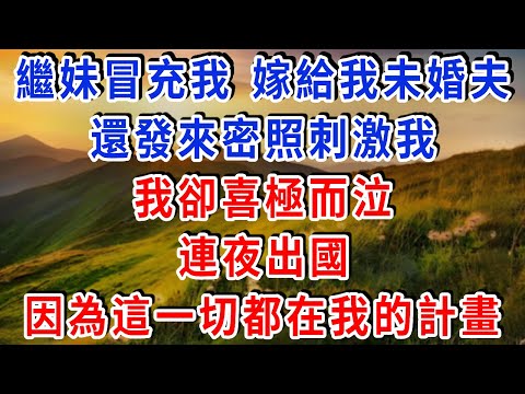 繼妹冒充我，嫁給了我未婚夫，還發來密照刺激我。 我卻喜極而泣，連夜出國，因為這一切都在我的計畫裡