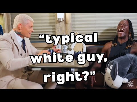 cody rhodes and r-truth having unmatched comedic timing with each other for 12 minutes straight