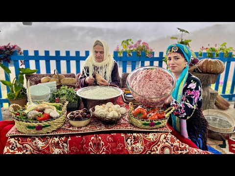 IRAN Mountain Village Life | Bowl-Baked Meatballs with Vegetables & Potatoes