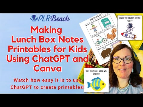 How to Make Lunch Box Notes Printables for Kids Using ChatGPT and Canva | Crafty Becky Tutorials