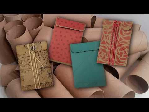 Turn TOILET PAPER TUBES into ENVELOPES for GIFT CARDS ♻️ VERY EASY TO MAKE 🤯