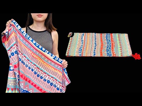 I Didn't Know Sewing Clothes Was So Easy | Ideas for Sewing a Dress from a Beach Shawl