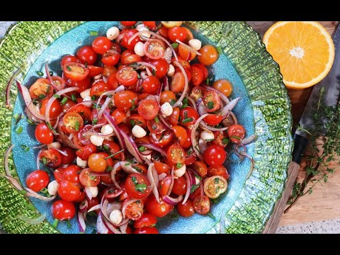 Spectacular Cherry Tomato Salad #MeatFreeMonday | CaribbeanPot.com