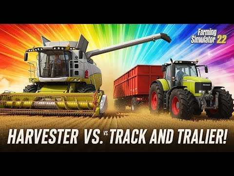 FS22 Harvesting Showdown: Harvester vs. Tractor and Trailer