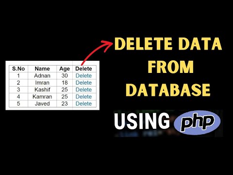 How to Delete Data from Database using PHP | PHP For Beginners