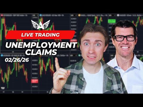 LIVE Trading Unemployment Claims: Gold, Nasdaq, Forex | A1 Trading Show