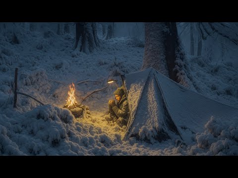 Trapped in a Deadly Blizzard at –30°C | Extreme Winter Survival & Bushcraft Shelter
