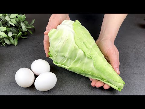 🔥Fügen Sie einfach Eier zum Kohl hinzu! Das kann ich jeden Tag kochen! Lecker und gesund!
