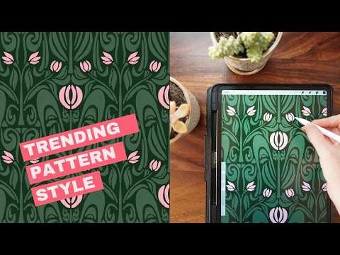 Master Art Nouveau Patterns on your iPad! Seamless Repeats Made Easy by Liz Kohler Brown #ipadart