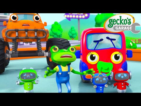 Car Wash DISASTER | Max the Monster Truck | Truck and Bus Cartoon | Gecko's Garage | Animal Cartoons