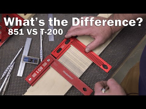 Woodworking Squares: 851 VS T-200 / Woodpeckers Tools Compared To Banggood Tools