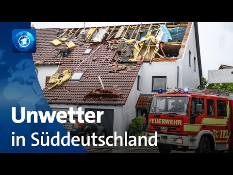 Unwetter in Süddeutschland verursachen Schäden