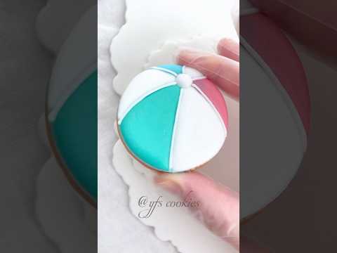 🏖️Easy summer cookie decorating for beginners #cookiedecorating #royalicing #satisfying #beginners