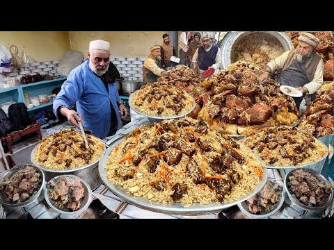 Unique Kabuli Pulao recipe | 100 KG Kabuli Pulao Cooking | Afghanistan’s Street Food 