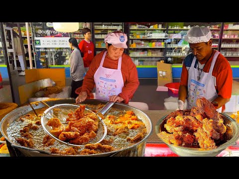 Long Queues! Sold out 200 Kilos Of Fried Chicken in 3 Hours | Thai Street Food