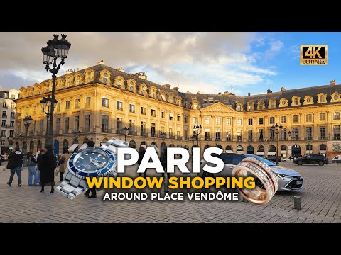 PARIS Golden Hour Walk: Place Vendôme & Madeleine (Late Afternoon Stroll 4K)