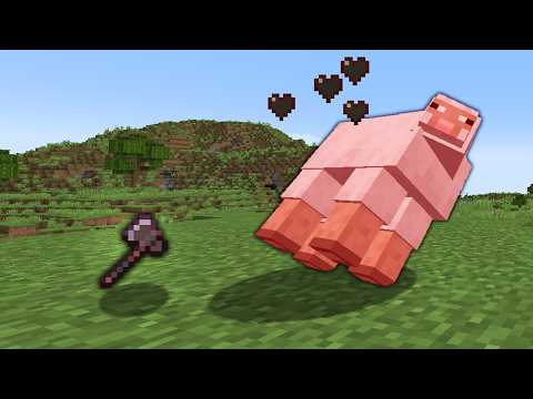 Beating Minecraft But Mobs Drop Random Items