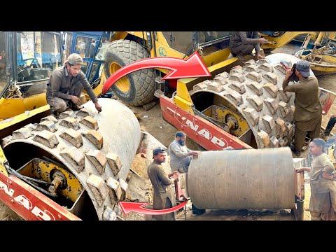 Pad Foot Installation of Dynapac Road Roller | How to pad foot install | Dynapac Road Roller