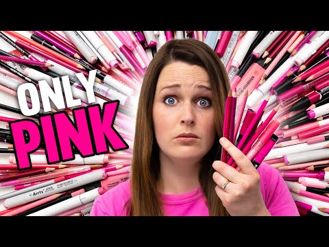 Coloring Using ONLY PINK Markers and Pencils!