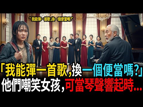 「我能彈一首歌，換一個便當嗎？」他們嘲笑這女孩，可當琴聲響起那一刻… #老年故事 #感人故事 #老年生活 #家庭故事 #人生經歷 #故事