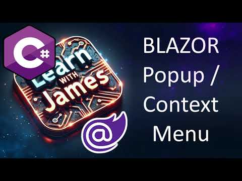 Blazor Popup Context Menu