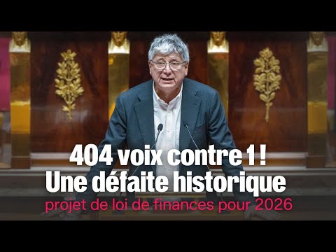 Historique, le PLF est rejeté à l’assemblée par 404 voix contre 1 !