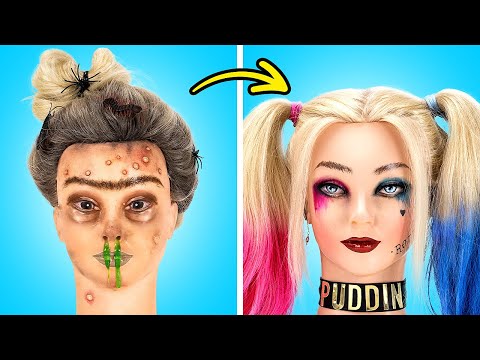 CRAZY DOLL MAKEOVER 😱 Best Doll Crafts