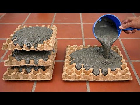 Not everyone knows this secret! Pour cement into a Egg Tray You will be amazed at the results 😱