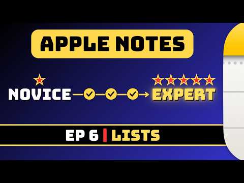 Ep. 6 - Lists and Checklists | Apple Notes Masterclass