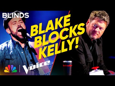 Neil Salsich Turns Four Chairs with Hank Williams' "Honky Tonk Blues" | The Voice Blind Auditions