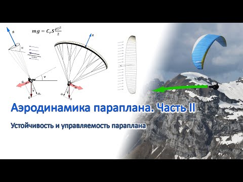 Аэродинамика полета параплана, часть II. Устойчивость и управляемость параплана.