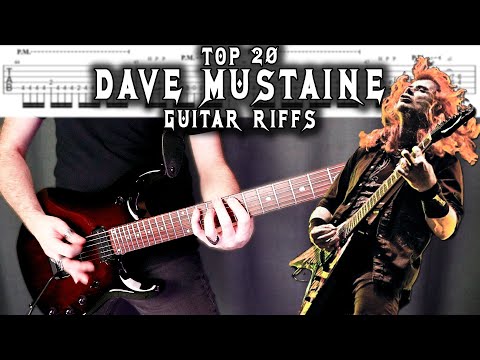TOP 20 DAVE MUSTAINE GUITAR RIFFS | With Tabs